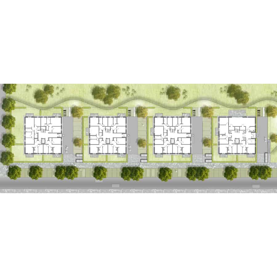 RTW Architekten Stadtvillen Lageplan