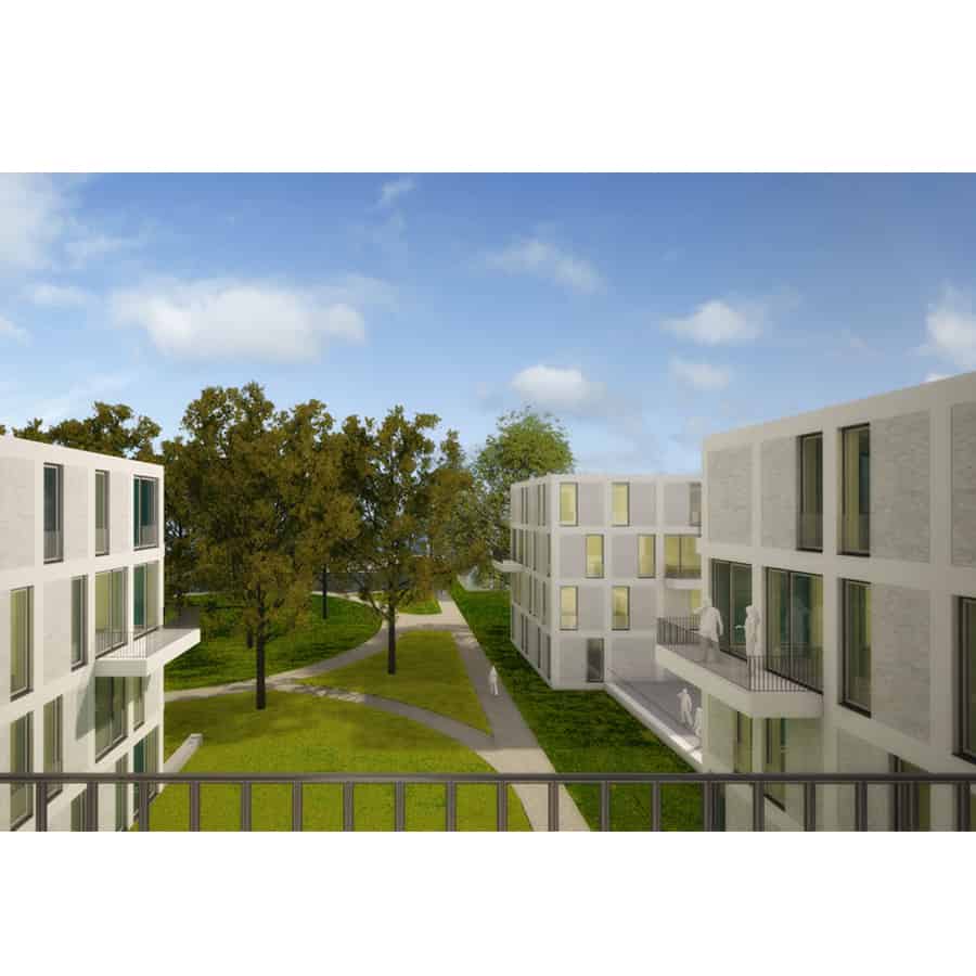 RTW Architekten Eichenpark Blick vom Balkon