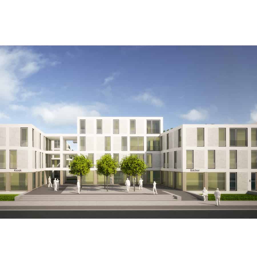 RTW Architekten Eichenpark Strassenansicht Frontal