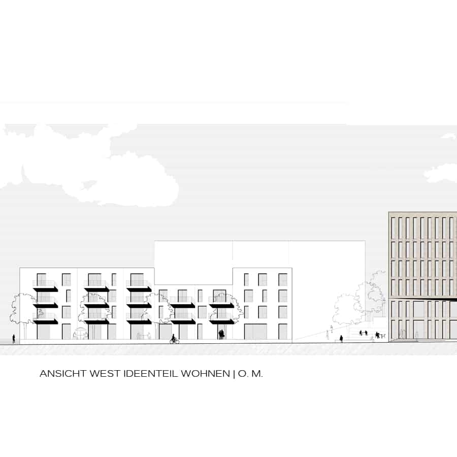 RTW-Architekten-Sparkasse-Marburg-Wohnen-Ansicht-West-032022 RTW Architekten Sparkasse Marburg Wohnen Ansicht West 032022